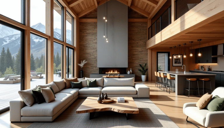 Modern Log Cabin Interior: Where Rustic Charm Meets Luxury Living