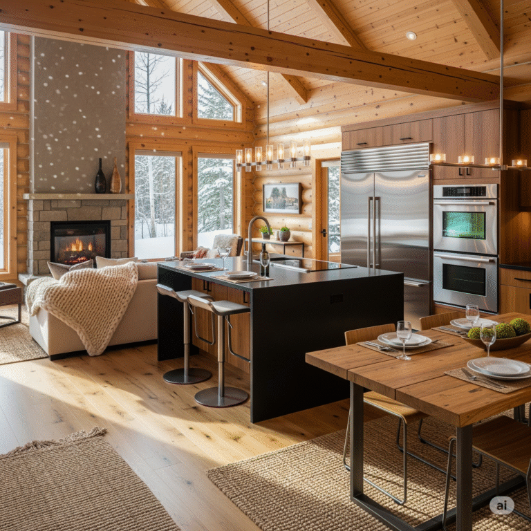 modern cabin interior