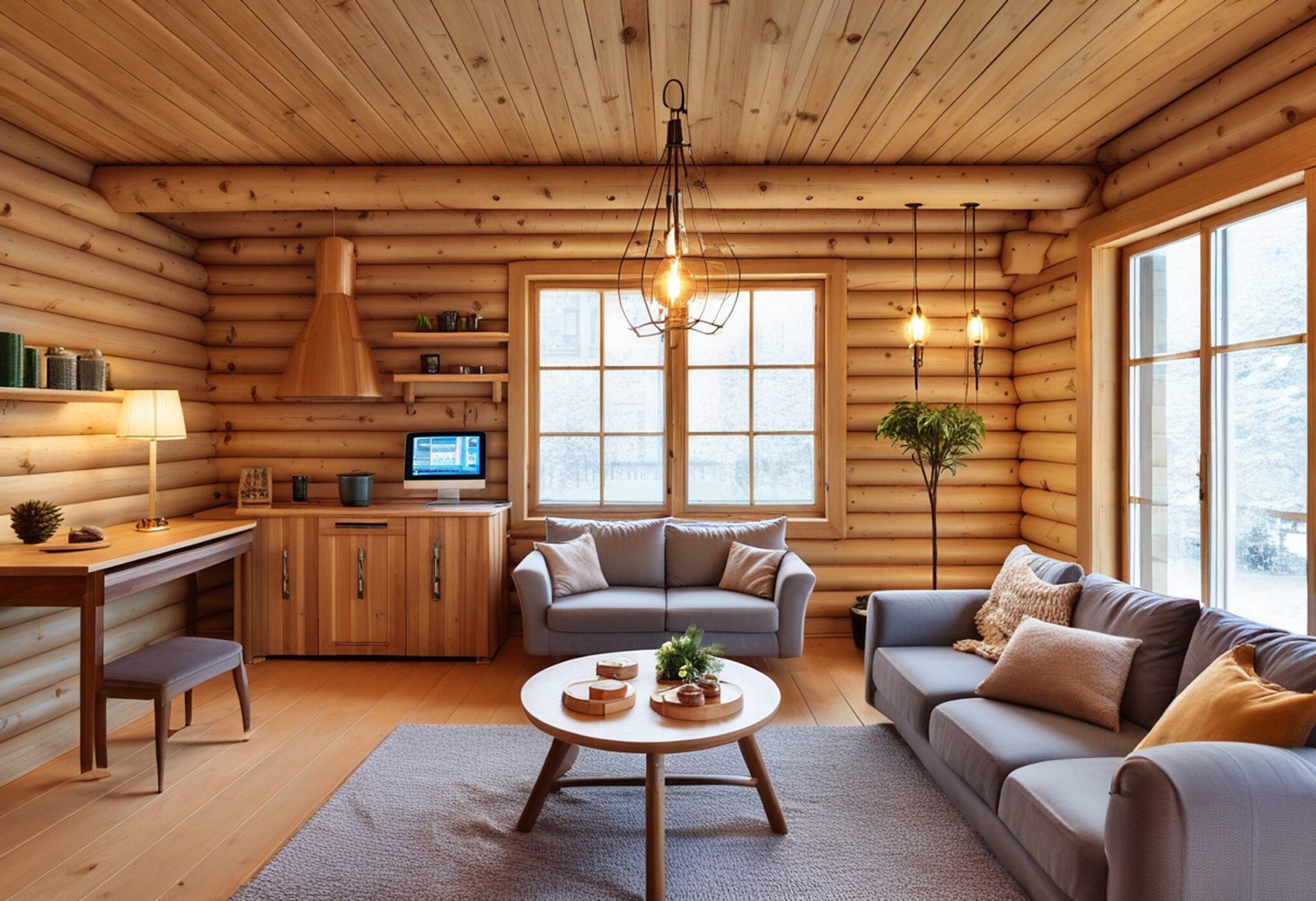 Simple Cabin Interior Design