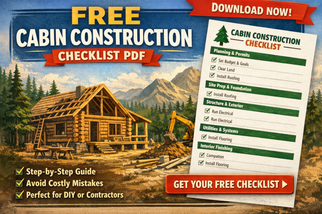 Free Log Cabin Construction Checklist (PDF Download) - Cabin Calculator