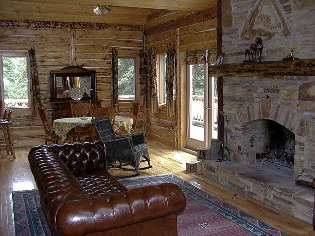 log cabin interior